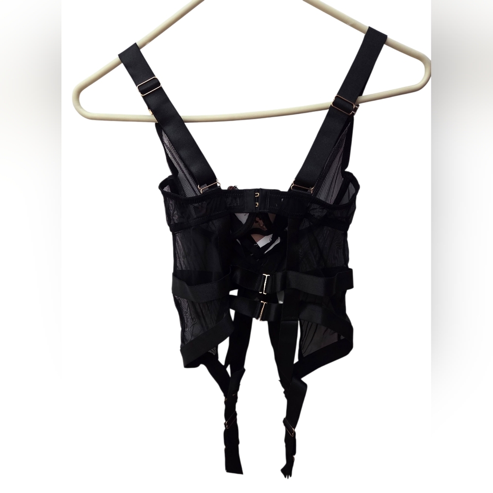 Bluebella Sawyer Wired Basque Black 32B - Picture 2 of 3